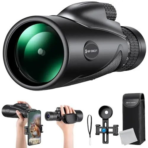 Produktbild: K&F Concept 8-32X50 HD Monokular Teleskop Kontinuierlicher Zoom mit Mobiltelefonclip für Vogelbeobachtung, Jagen, Wandern, Konzert