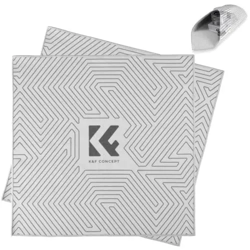Produktbild: K&F Concept Einschlagtuch Kamera für Kameras, DSLR/Fotoausrüstung, Schutzhülle Protective Wrap, Kamera Tuch Grau (45 x 45 cm), 2 Stück