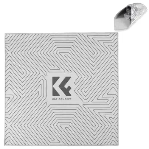 Produktbild: K&F Concept Einschlagtuch Kamera für Kameras, DSLR/Fotoausrüstung, Schutzhülle Protective Wrap, Kamera Tuch Grau (45 x 45 cm)
