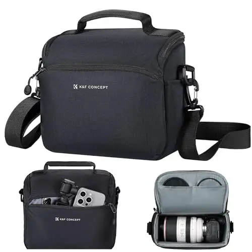 Produktbild: K&F Concept Kamera-Rucksack Schultertasche SLR-Taschen Umhängetasche Liner-Tasche Taschen für Fotografen Geeignet für den täglichen Gebrauch