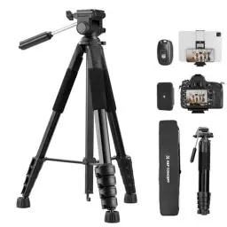 Produktbild: K&F Concept Kamera Stativ S255A3+BV01, Leichtes Stativ mit Tasche,190cm Handy Stativ,Tripod für Canon Nikon Sony Kamera/DSLR/Camcorder,Stativ für Smartphone,Reisestativ mit Handy-Tablet-Halterung