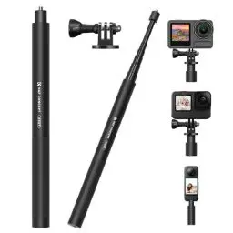 Produktbild: K&F Concept MS07 153CM Selfie Stick,Unsichtbarer Selfie-Stick,Einbein Stativ mit GoPro-Adapter,Extendable Handheld Pole Stick Monopod Kompatible mit GoPro Insta360 Sportkamera DJI Action