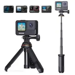 Produktbild: K&F Concept MS10 GoPro stativ, GoPro Selfie Stick,Go pro Tripod,33CM Tischstativ, Tragbare SelfieStick Kompatibel mit GoPro, DJI Osmo Action、Insta 360