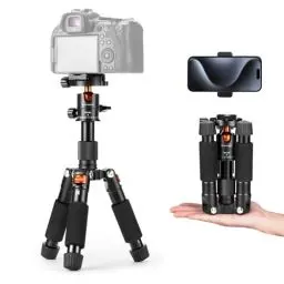 Produktbild: K&F Concept Mini Stativ,kompaktes Kamerastativ mit 360° Kugelkopf,52 cm Desktop-Stativ,Tischstativ mit Handyhalterung, Tripod für Canon g7x/Sony/Nikon/Fujifilm,Max Belastung bis 6kg,S225A1+BH-25