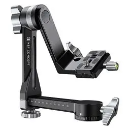 Produktbild: K&F Concept Stativ Gimbalkopf, CNC Aluminiumlegierung Heavy Duty 360° Panorama Stativkopf mit 1/4 Zoll Arca-Swiss Schnellwechselplatte für DSLR-Kameras, Belastbarkeit bis zu 20kg