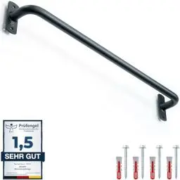 Produktbild: KFA8 Klimmzugstange Wand - Platzsparende Pull Up Bar aus Stahl zur festen Wandmontage - stilvolles Design und hohe Bewegungsfreiheit - Calisthenics Equipment für Zuhause - inkl. Dübel und Schrauben