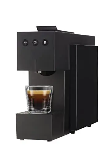 Produktbild: K-fee SQUARE Kapselmaschine für Kaffee, Tee & Kakao | kompakte Kaffeemaschine | schnelles Aufheizen | 0,8 L Wassertank | 19 Bar | Piano Black