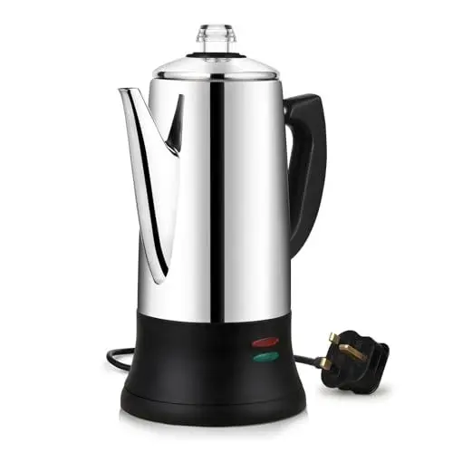 Produktbild: KFO Edelstahl Espresso-Maschine,12-Tasse,elektrische Kaffeemaschine, 1.8 L Kaffeemaschine,Herd Kaffeemaschine,italienische Kaffeemaschine, Topf Espresso Kaffeemaschine