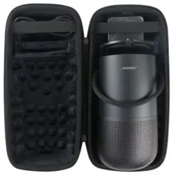 Produktbild: Khanka Hart Tasche Schutzhülle Für Bose Portable Smart/Home Speaker Lautsprecher,Case passt Lautsprecher und Ladeschale.(Schwarz)