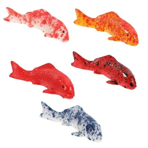 Produktbild: KHDULQ Fisch,5 Stücke Glücksbringer Simulierte Fisch Dekoration Teich Aquarium Deko Modell Fischfigur Aquarium Künstliche Terrarium Zubehör,Wird Dekoration Hause Markt Foto-Requisiten Verwendet