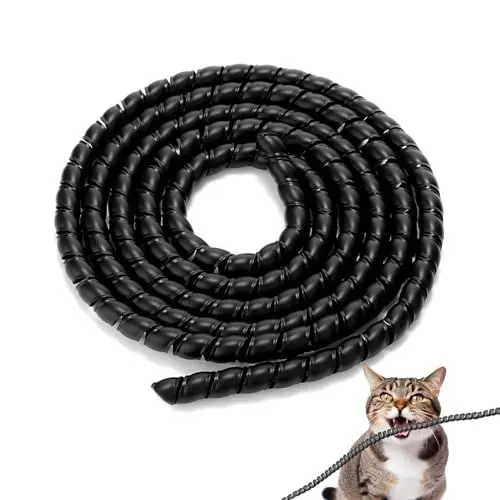 Produktbild: KHDULQ 5M-10Mm Kabelschlauch,Kabelschutzschlauch Selbstschließend Schwarz Kabel Organizer Kabelschutz Kabelkanal Flexibel Kabelspirale Spiralschlauch Cable Sleeve, Kabelschutz Für TVComputer