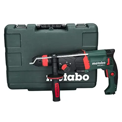 Produktbild: metabo Kombihammer KHE 2645 Q - 850 W, 2.9 J Schlagenergie, SDS-Plus, 3 Funktionen: Hammerbohren, Bohren, Meißeln - Vario-Elektronik, Sicherheitskupplung - Mit Kunststoffkoffer für sicheren Transport