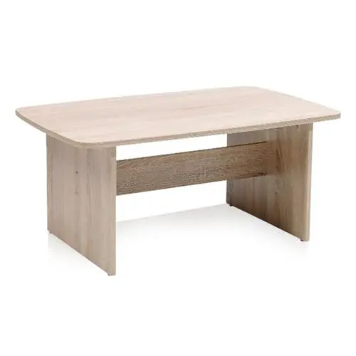 Produktbild: KHG Couchtisch braun, Zeitloser Stil, quadratische Tischplatte, Holzwerkstoff foliert mit schöner Eiche-Sonoma Maserung, Wangen-Gestell, belastbar 25 kg