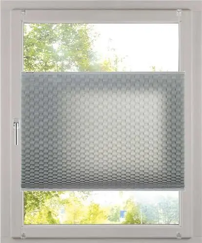 Produktbild: K-Home Klemmfix Plissee 3D-Effekt Grau 75 x 130 cm