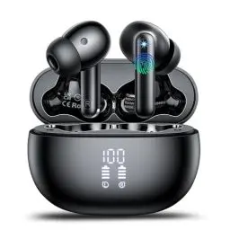Produktbild: KI Kopfhörer Übersetzer, 42Std Bluetooth 5.4 Sprachübersetzer Kopfhörer mit 164 Sprachen, 6 Übersetzungsmodi Echtzeit Übersetzer Ohrhörer mit ENC Mic, 3 in 1 Übersetzungskopfhörer für Studium/Business