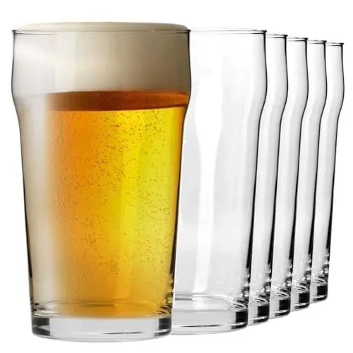 Produktbild: KIAPPO Biergläser Set 670 ml - 6 Stück Gläser für Bier - Lagerbiergläser - Weizengläser - Weißbierglas - Dunkles Bier Glaeser - Beer Glass - Bierkrug - Masskrug