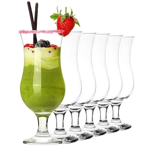 Produktbild: KIAPPO Cocktailgläser Set 390 ml - 6 Stück Longdrinkgläser - Wassergläser - Dessertgläser - Hochwertige Gläser für Cocktails, Desserts und Smoothies - Ideal für den Täglichen Gebrauch zu Hause
