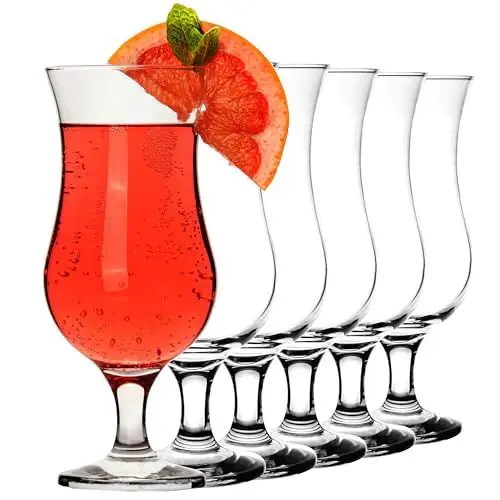 Produktbild: KIAPPO Cocktailgläser Set 460 ml - 6 Stück Longdrink und Cocktailgläser - Wassergläser - Hochwertige Gläser für Cocktails, Desserts und Smoothies