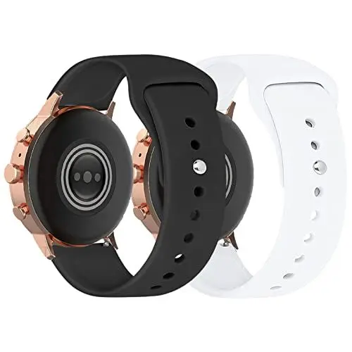 Produktbild: KIBDSNG Silikon Uhrenarmbänder 16mm 18mm 20mm 22mm Schnellverschluss Armband Ersatzarmband, Weiches Sports Uhrenarmband für Herren Damen