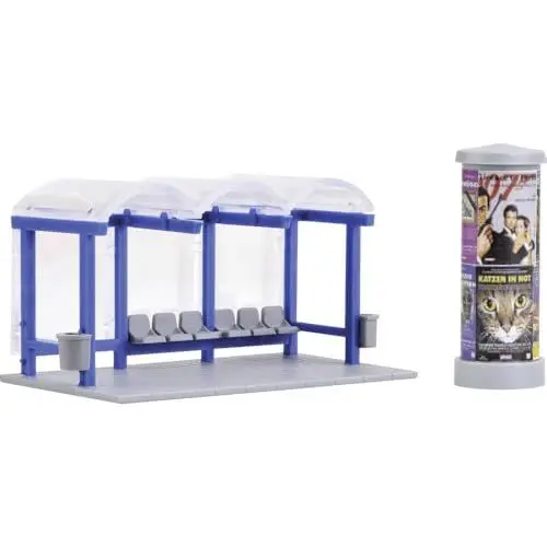 Produktbild: Kibri 38142 - H0 Deko Set Bushaltestelle