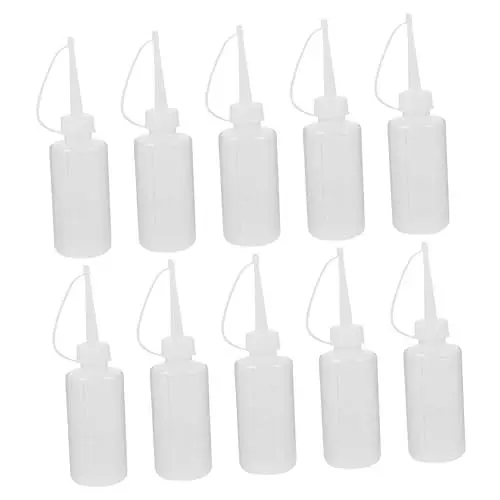 Produktbild: KICHOUSE 10St Nähmaschinenöler Flasche Maschinenöl Leimflasche Saucenbehälter Flasche Nähmaschinenöl dosierflaschen kunststoffbehälter nachfüllbare Ölflasche Ölbehälter Plastik Transparent