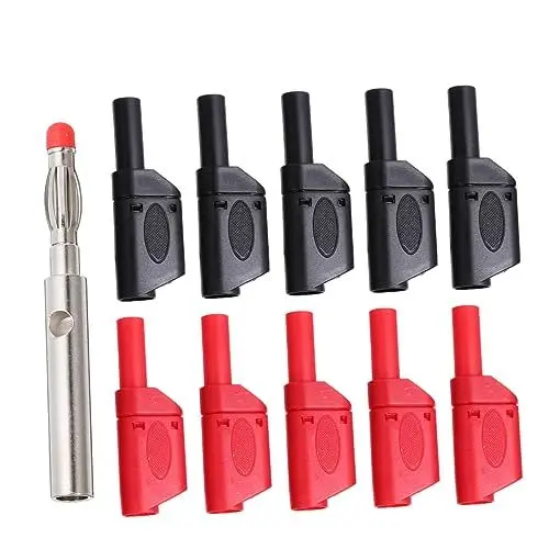 Produktbild: KICHOUSE 10stücke Bananenstecker-adapter Für Multimeter-messleitungen Pack Isolierte Steckverbinder Passend Für Lautsprecherkabel in Robust Und Langlebig