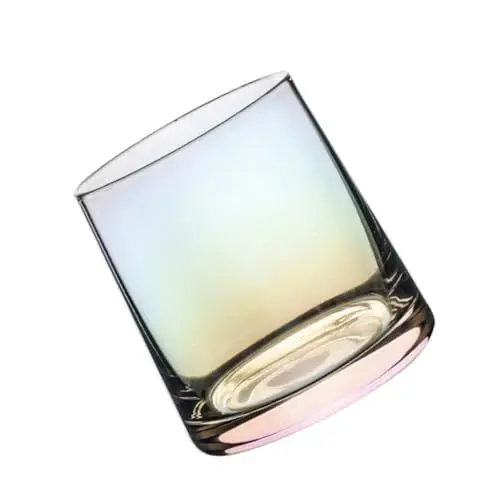 Produktbild: KICHOUSE Stilvoller Glasbecher Ohne Stiel Whisky- Und Weinbecher Farbverlauf Robust Und Elegant Für Den Anlass