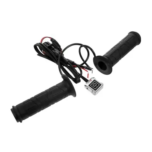 Produktbild: KICHOUSE 1 Satz Beheizter Griff Einstellbarer Temperaturgriff Heizgriffabdeckung Beheizte Griffe Elektrischer Heizgriff Heizlenker Fahrradgriffheizung Aluminiumlegierung Black