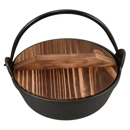 Produktbild: KICHOUSE Suppentopf Aus Dickem Eisenmaterial Japanischer Kochtopf Hängetopf Für Outdoor-Camping 19 cm