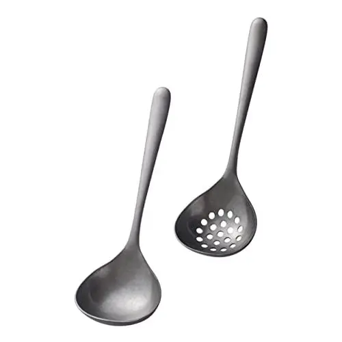 Produktbild: KICHOUSE Elegante Hot Pot Schöpfkellen Griff Suppe Löffel Set 304 Edelstahl Kochlöffel Küche Versorgung