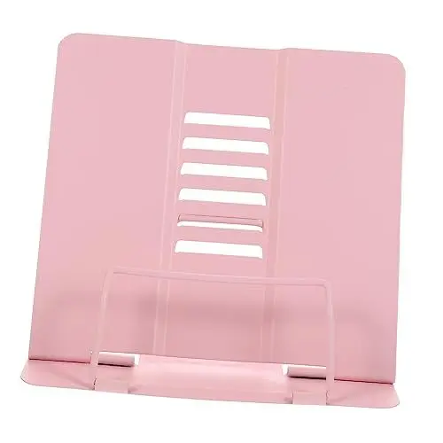 Produktbild: KICHOUSE 1stk Leseregal Zusammenklappbares Bücherregal Tisch-bücherregal Bücherregale Für Kinder Buchstützenständer Schreibtisch Klappbar Seitenpapierhalter Kinderschreibtisch Eisen Weiß