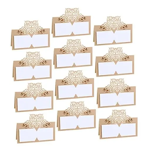 Produktbild: KICHOUSE 25pcs Zarte Metallfolie Tischnamenskarten Sitznummernkarten Für Hochzeit
