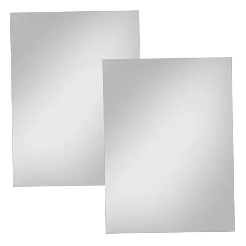 Produktbild: KICHOUSE 2St Spiegelfliesen Acrylic Mirror wandverkleidung Schminktischspiegel Selbstklebendes Spiegelkachel banyo aynası Acrylspiegel für die Wand Wandspiegel zum Aufkleben Silver
