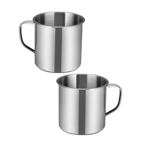Produktbild: KICHOUSE 2stücke Edelstahl Trinkbecher Für Junge Mädchen Bruchsichere Wasserbecher Für Kindergarten Vielseitig Einsetzbar Für Wasser Tee Und Milch Für Unterwegs