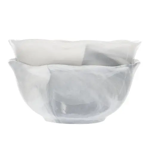 Produktbild: KICHOUSE 2 Stk Reisschale Gewürzschüssel große Suppenschüssel Schüssel zum Abendessen Nudelschüssel Futternapf keramikschüsseln keramik schüssel Keramikgeschirr Schüssel Reisbrei Light Grey