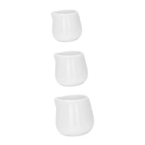 Produktbild: KICHOUSE 3St Milchkännchen aus Keramik Milchtopf Kaffeesahne Espressokanne Keramik Mini Marmeladengläser Honig Tassen milch aufbewahrung espressobecher keramik Küchenhelfer Kaffeetasse Weiß