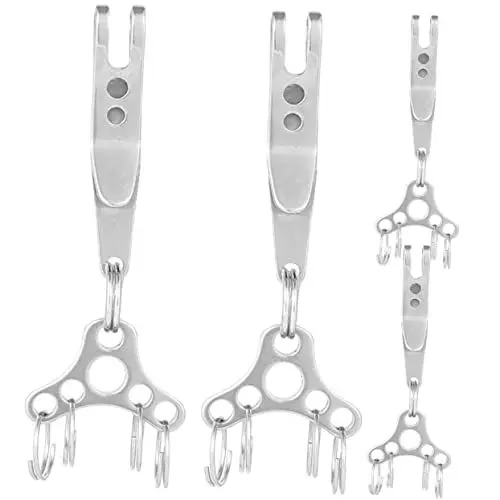 Produktbild: KICHOUSE 4Stücke Kletterkarabiner Metall Clips Für Schlüsselbund Und Outdoor Aktivitäten Federungsclips Für Sicheres Befestigen Von Ausrüstung Und Zubehör