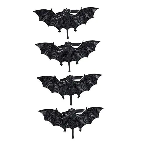 Produktbild: KICHOUSE 4 Stücke Schwarze Halloween Bat Serviettenschnallen Party Supplies Dekorative Serviettenhalter Für Dinner Decor