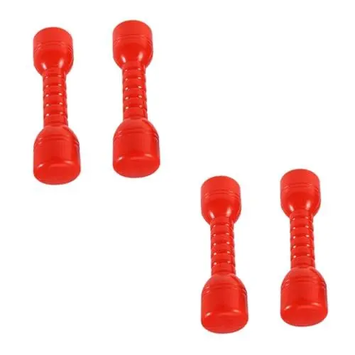 Produktbild: KICHOUSE Kinder Hantelstange 4 Stück Kinderhantel Outdoor-fitnessgeräte Hanteln Yoga-hantelgewichte Kinder Draußen Kinderspielzeug Kinder Turnen Kinder Fitnessgeräte Kindsport Abs Rot