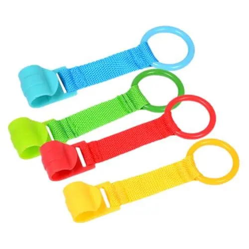 Produktbild: KICHOUSE 4 Stücke Baby Pull up Krippe Pull Für Kleinkinder Laufstall Pull Sicher Robust Material Bunte Design Frühen Lernen Hilfe