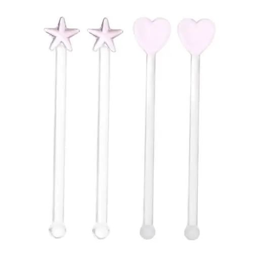 Produktbild: KICHOUSE 4er-pack Glas-likör-rührstäbchen Für Bar Zuhause Hotel Restaurant Rührstäbchen Getränkerührer