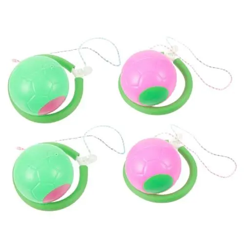 Produktbild: KICHOUSE 4 Stück Springender Ring Ballspielzeug für Kinder Kinder-Übungsspielzeug Mädchen springen Seil hupfball für Kinder Outdoor-Spielzeug für Kinder Fitnessgeräte einzelner Fußball