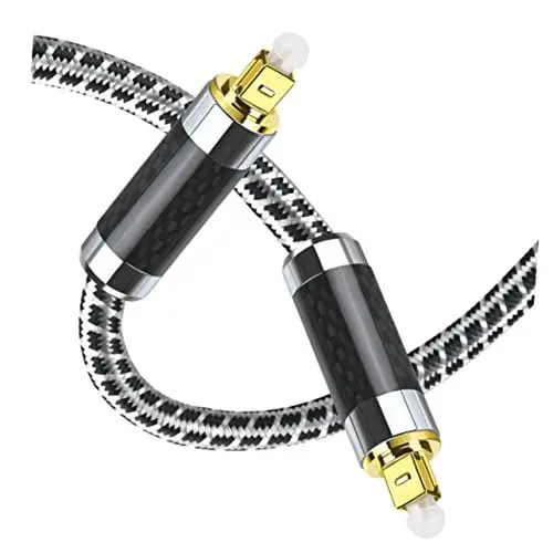 Produktbild: KICHOUSE 5 Audioleitung Digitalkabel für Heimkino digitales optisches Kabel glasfaserkabel fiber optic cable Ersatzkabel Faserstecker auf Steckerkabel optisches kabel für fernseher Black
