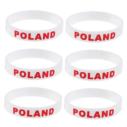 Produktbild: KICHOUSE 6 Stk Land Armband fahne länderflaggen polonaise fans Mann Armband Baseball uhrenarmbänder amerikanische Flagge Länderarmband Land Armbänder Schüttgut Gummiband rotes Band