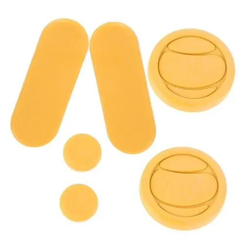 Produktbild: KICHOUSE 6 Stück Skateboard-Handschuhe Slider Austauschbar Ergonomisches Design Für Herren Und Damen Zubehör Skating-handschuh-Slider Downhill-Skateboard-ausrüstung