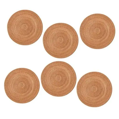 Produktbild: KICHOUSE Gewebtes Tassenkissen-Set 6-teilig Rattan Wärmeisolierend Und Leicht Zu Reinigen