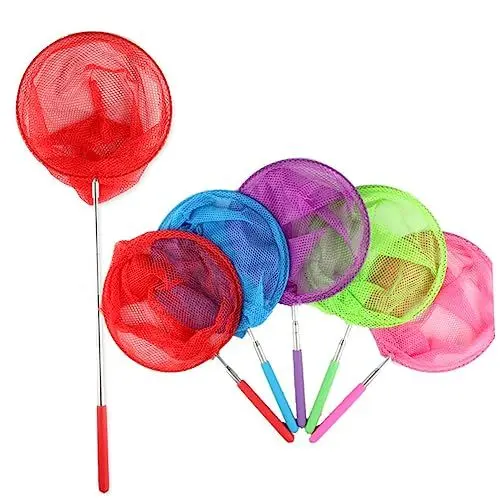Produktbild: KICHOUSE 6st Einziehbares Netz Teleskopierbares Fischernetz Netzfänger Kinder Spielset Netto Kinder Kleines Fischnetz Fangnetze Outdoor-Spielzeug Für Kinder Sammelnetz Spielzeug Für Draußen