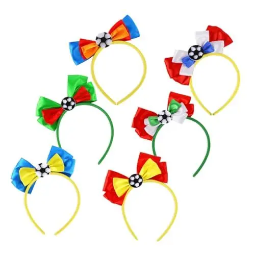 Produktbild: KICHOUSE 6st Fan-Kopfbedeckung Urlaub Haarband Fußballsport-Kopfbedeckung Bowknot-Haarband Bowknot-partyzubehör Party-haarreifen Requisiten Für Kopfbedeckungen Festival-haarreifen Stoff