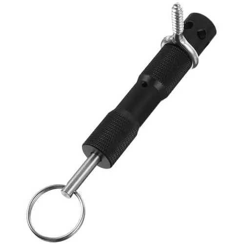 Produktbild: KICHOUSE Campingsirene tür sicherung Security ausrüstung Tripwire-Alarm Campingalarm Praktischer Alarm Bärenabschreckendes Sicherheitstool Reisealarm Frühwarnsignalgerät Legierung Black