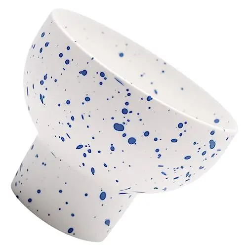 Produktbild: KICHOUSE Dessertschale schmeckender Joghurtbecher Mini-Trifle-Bowl Mousse Tassen Joghurtschale Nachtisch snackschalen snack schalen Dessertteller für Kinder Futternäpfe auf Fuß Keramik Blue